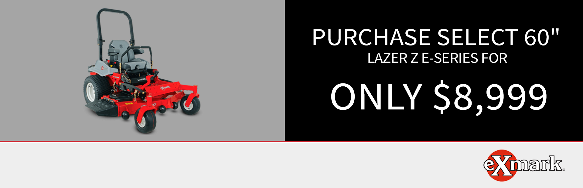 Exmark: Purchase select 60" Lazer Z E-Series for only $8,9